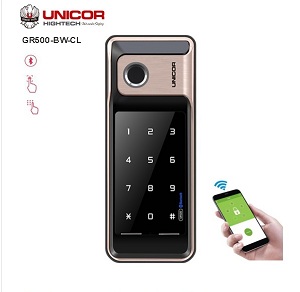 Khóa vân tay cửa kính Unicor GR500-FW-CL
