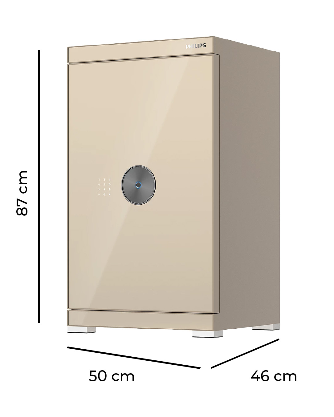 Két sắt vân tay Philips SBX602-8CU (870*500*460)