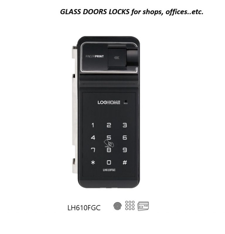 Khóa vân tay cửa kính Evernet Loghome LH610FGC