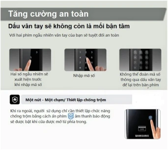 Hướng dẫn cách cài đặt và sử dụng khóa cửa điện tử samsung SHS-H505