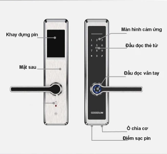 Khóa cửa vân tay Goodum H6800T