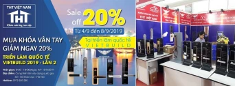 Mua khóa vân tay khuyến mãi đến 20% tại triển lãm Vietbuild lần 2